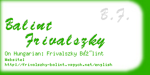 balint frivalszky business card